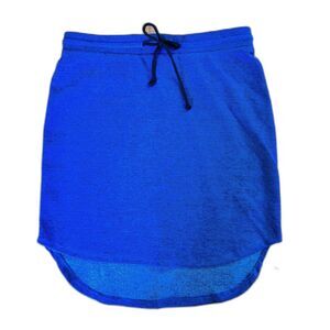 Margaret M Blue Mini Skirt Casual Pull On Small Stretch Knit NEW